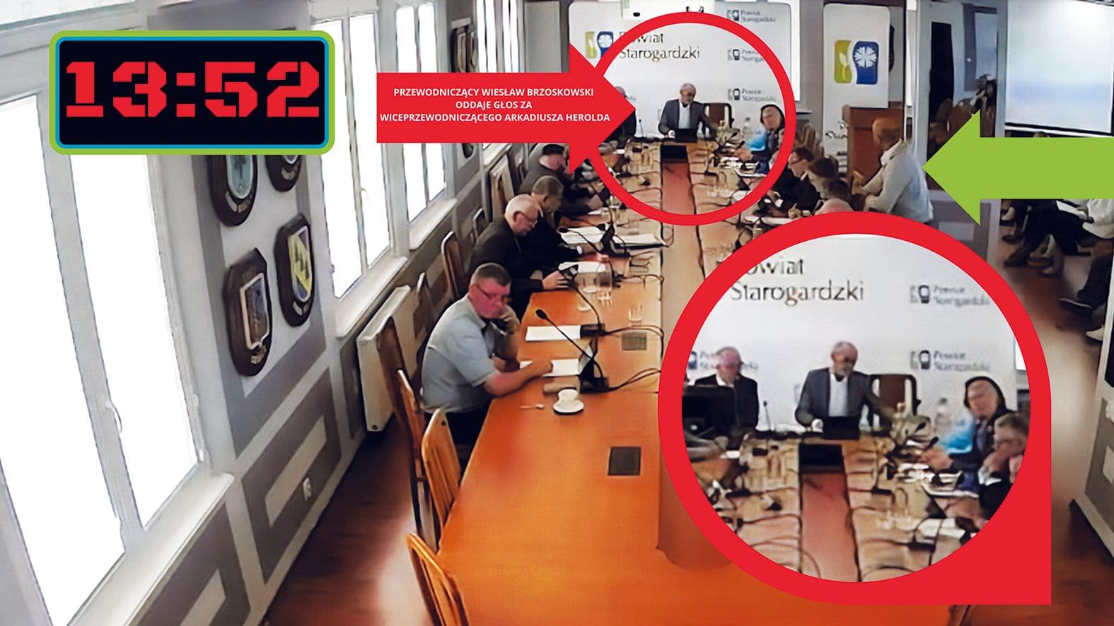 Przewodniczący Rady Powiatu zagłosował za wiceprzewodniczącego 