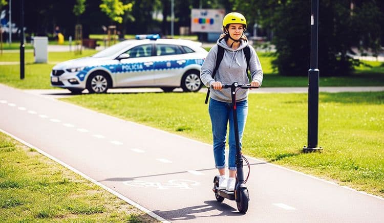 Policyjne działania prewencyjne „Hulajnogi elektryczne” – razem dbajmy o bezpieczeństwo