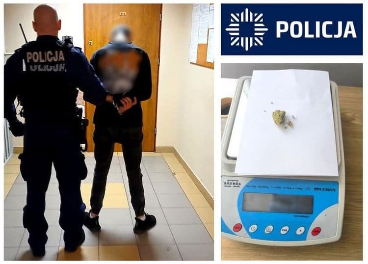 Zatrzymany 39-latek z marihuaną w Starogardzie Gdańskim