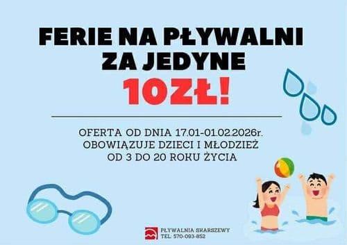Ferie na pływalni za jedyne 10zł!